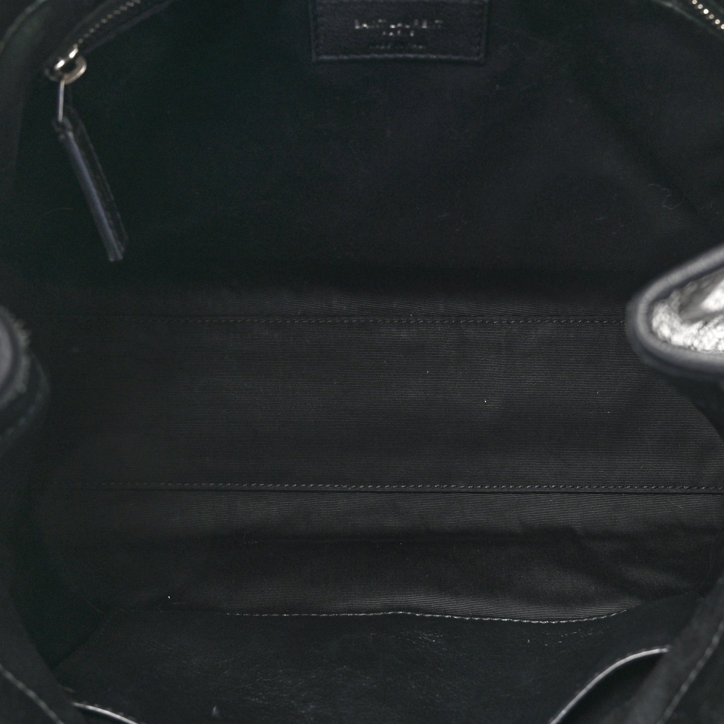 Crinkled Calfskin Matelasse Monogram Medium Niki Shopper Tote Black