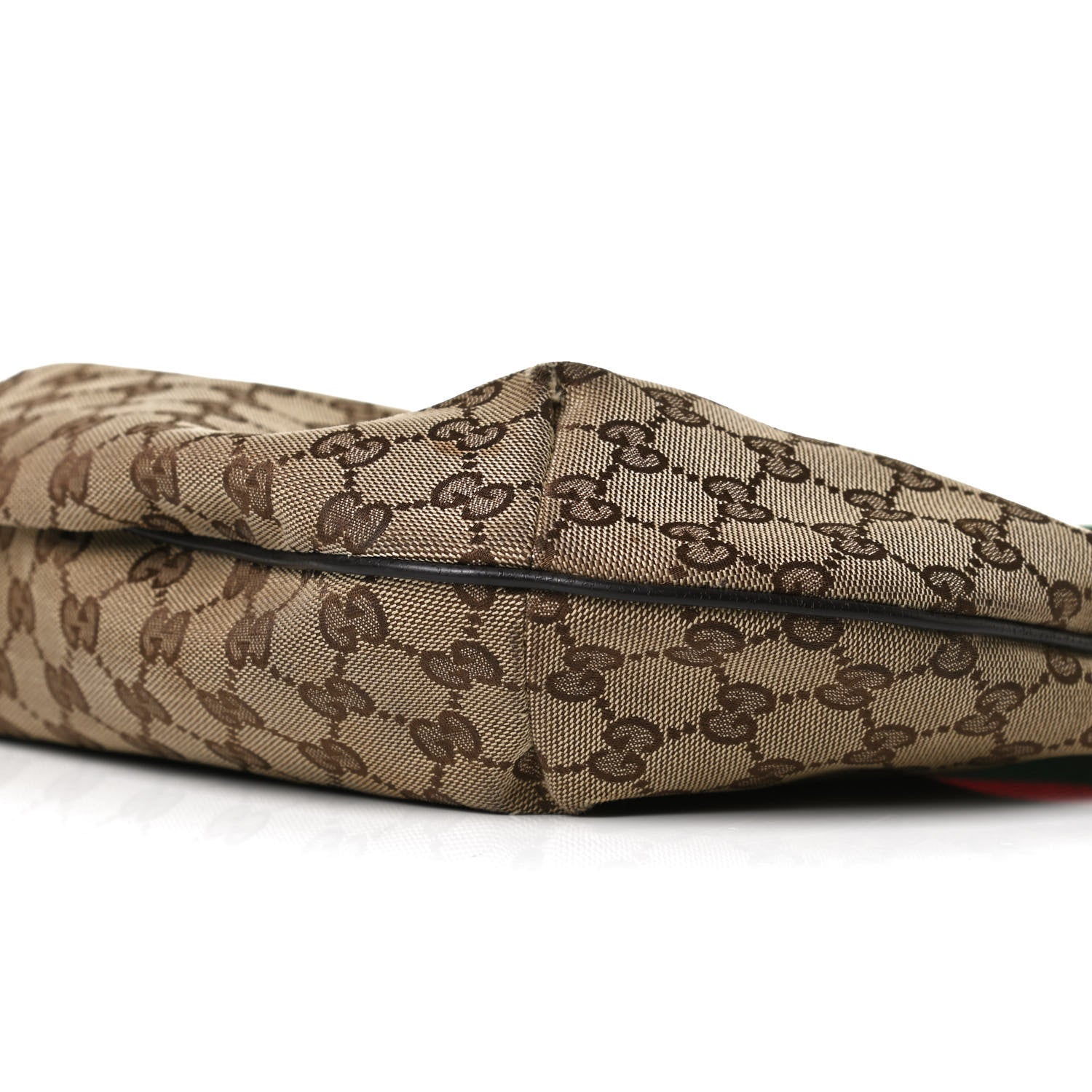Gucci Monogram Web Medium Half Moon Hobo Dark Brown 10 of 20