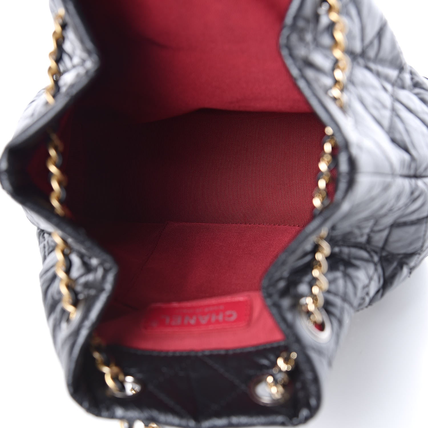 Chanel Aged Calfskin Quilted Gabrielle Backpack Black 5 of 10