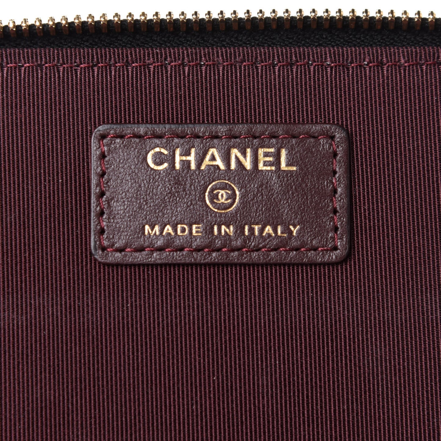 Lambskin Quilted Small Vanity Case With Chain Black