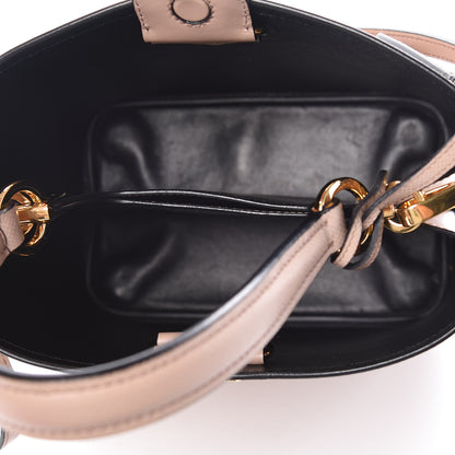 Prada Saffiano Cuir Medium Panier Bucket Bag Cipria Black 7 of 9