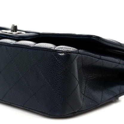Chanel Caviar Quilted Medium Double Flap Navy 10 of 10
