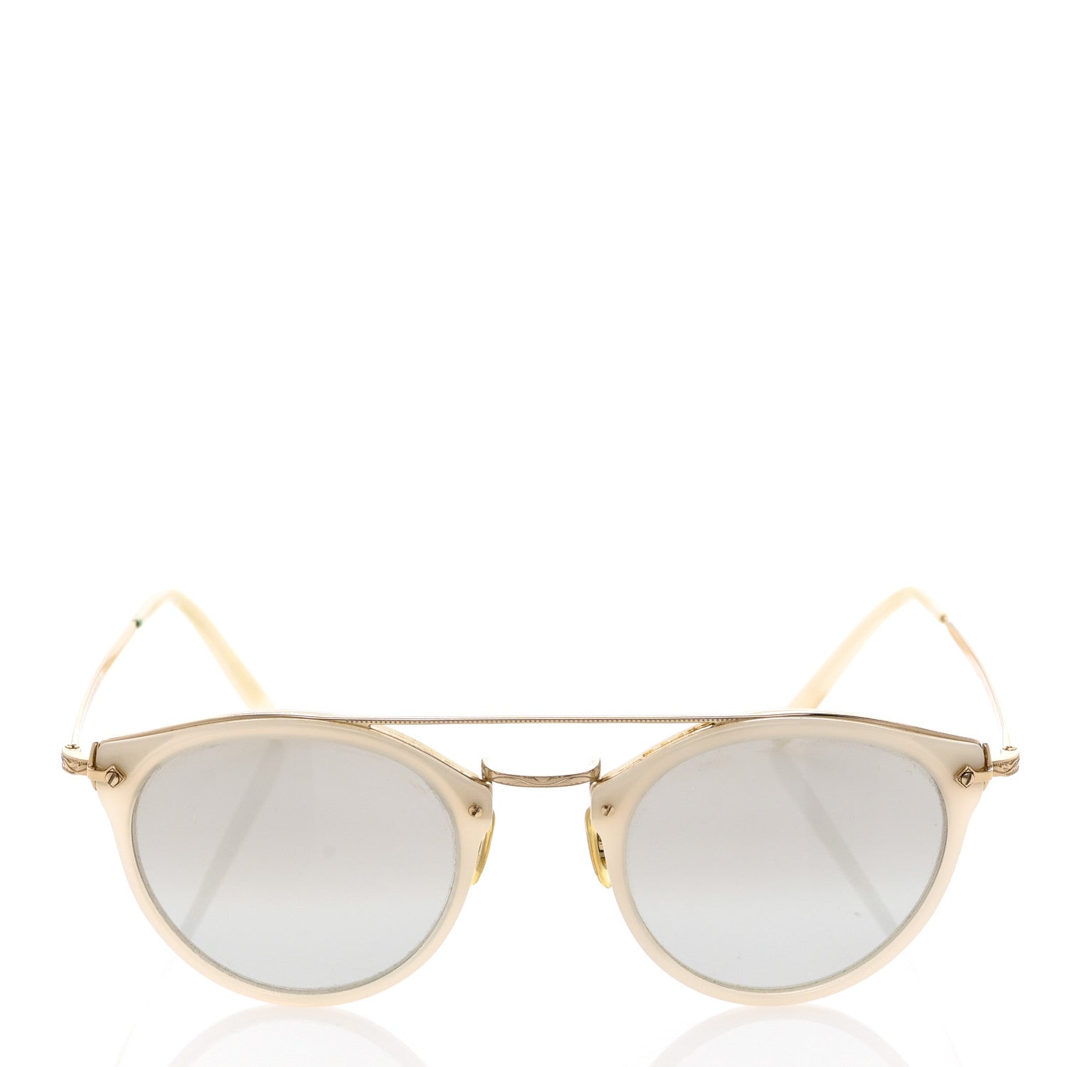 Oliver Peoples Acetate Remick Round Sunglasses White 2 of 7
