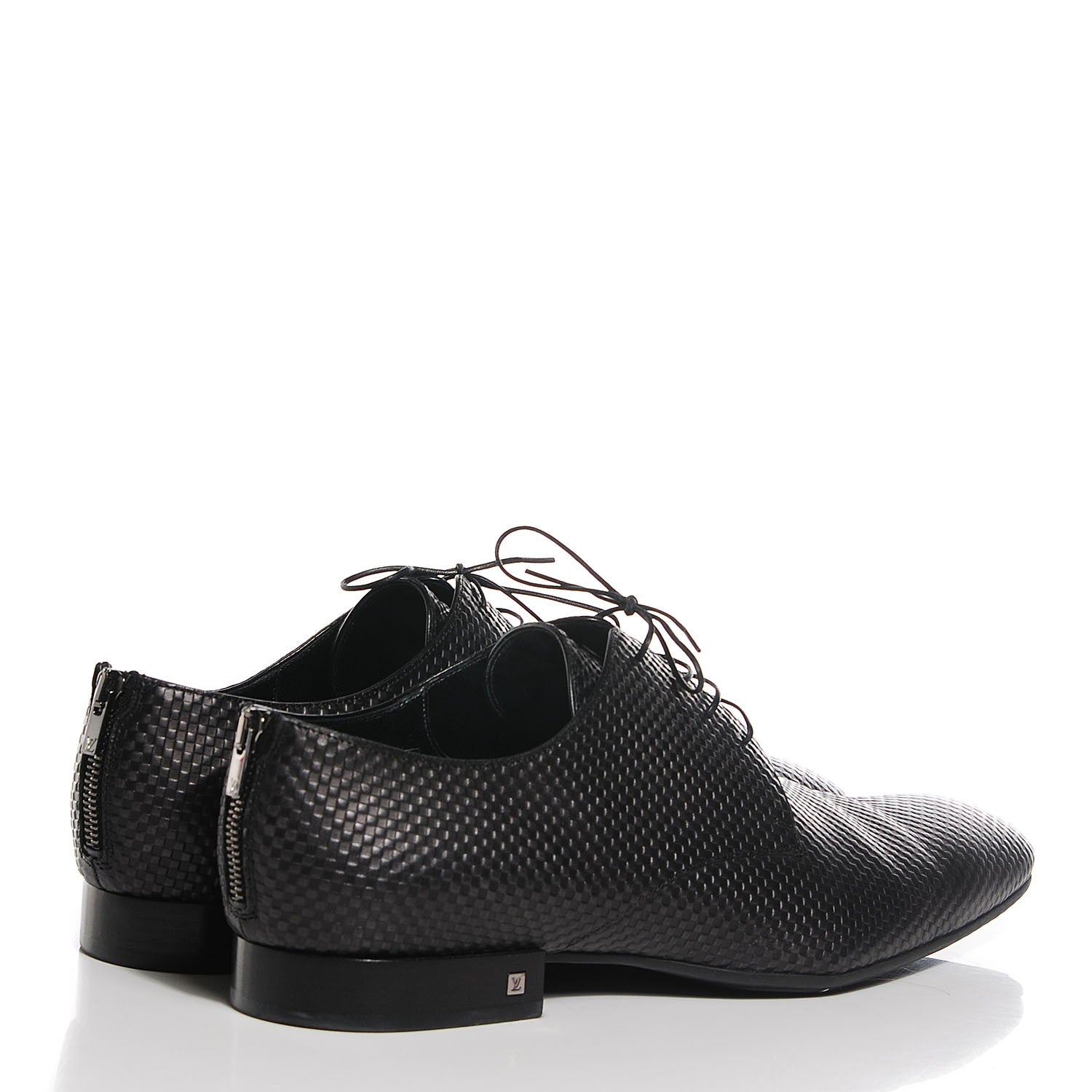 Louis Vuitton Mens Petit Damier Telegraph Derby Lace Up Shoes 12 Black 11 of 12