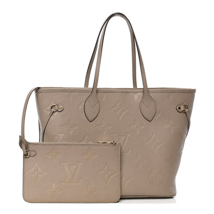 Louis Vuitton Empreinte Monogram Giant Neverfull MM Tourterelle 2 of 5