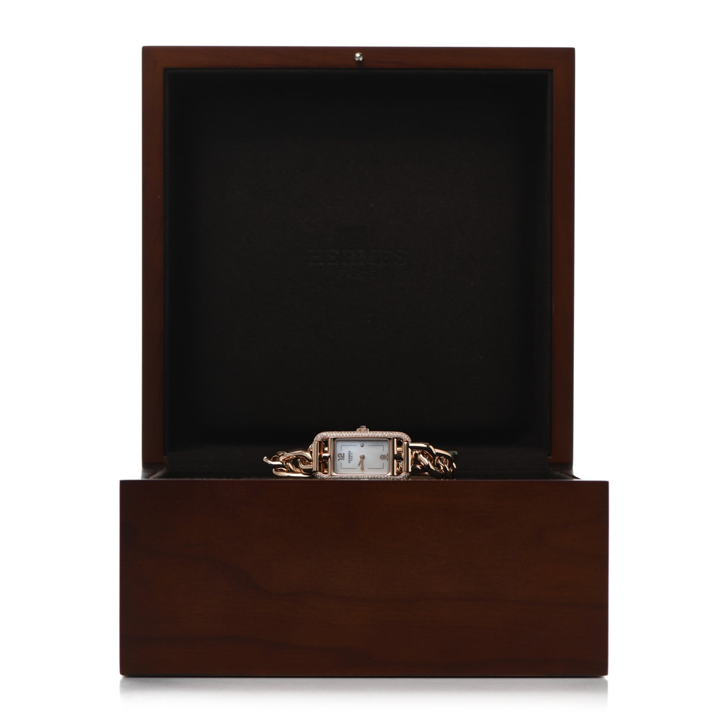 18K Rose Gold Diamond Mother of Pearl 17mm Nantucket Quartz Watch