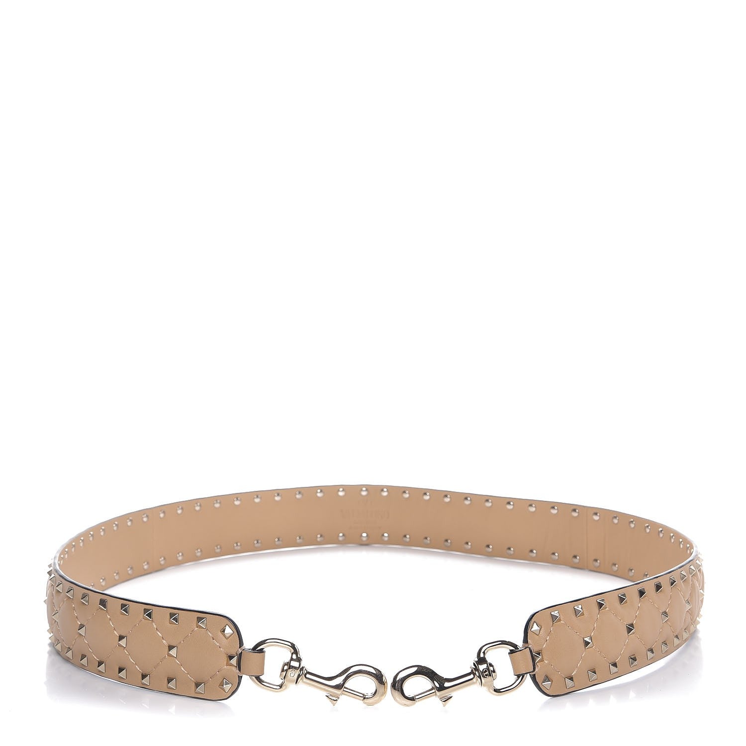 Valentino Garavani Lambskin Rockstud Spike Shoulder Strap Camel Rose 1 of 3