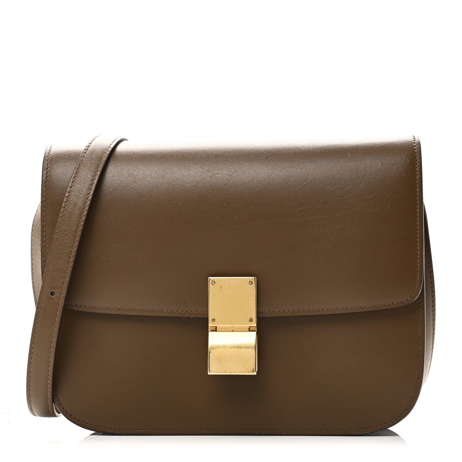Celine Box Calfskin Medium Classic Box Flap Bag Camel 1 of 8
