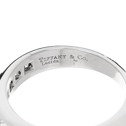 Tiffany Platinum Diamond Princess Lucida Half Circle Wedding Band Ring 46 3.75 4 of 6