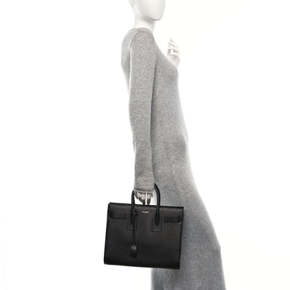 Saint Laurent Grained Calfskin Small Sac De Jour Black 2 of 11