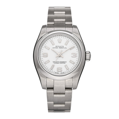 Rolex Stainless Steel 26mm Oyster Perpetual Watch White 176200 1 of 4