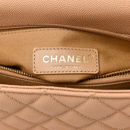 Chanel Caviar Lizard Quilted Small Coco Handle Flap Beige 6 of 10