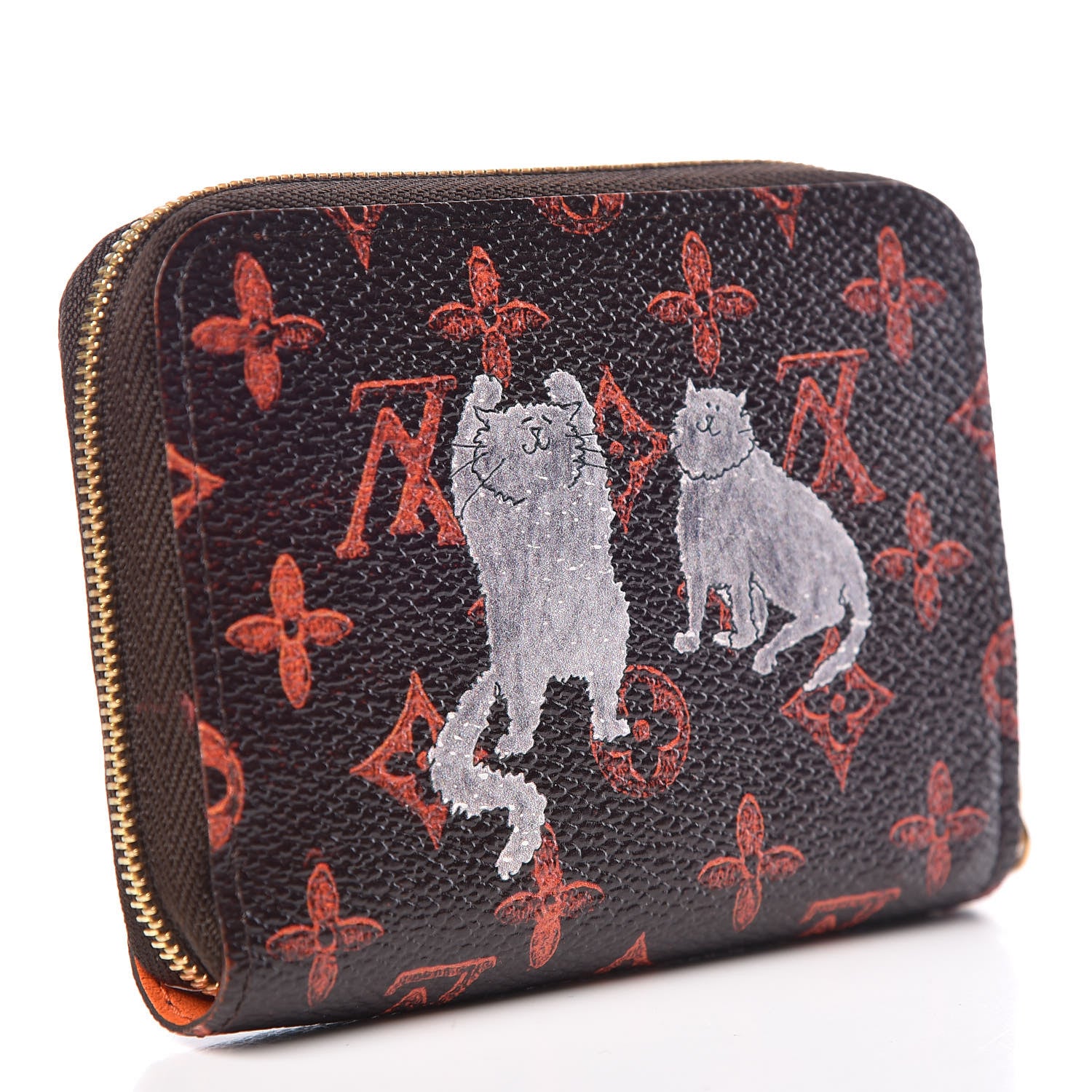 Louis Vuitton Catogram Zippy Coin Purse Marron 3 of 7