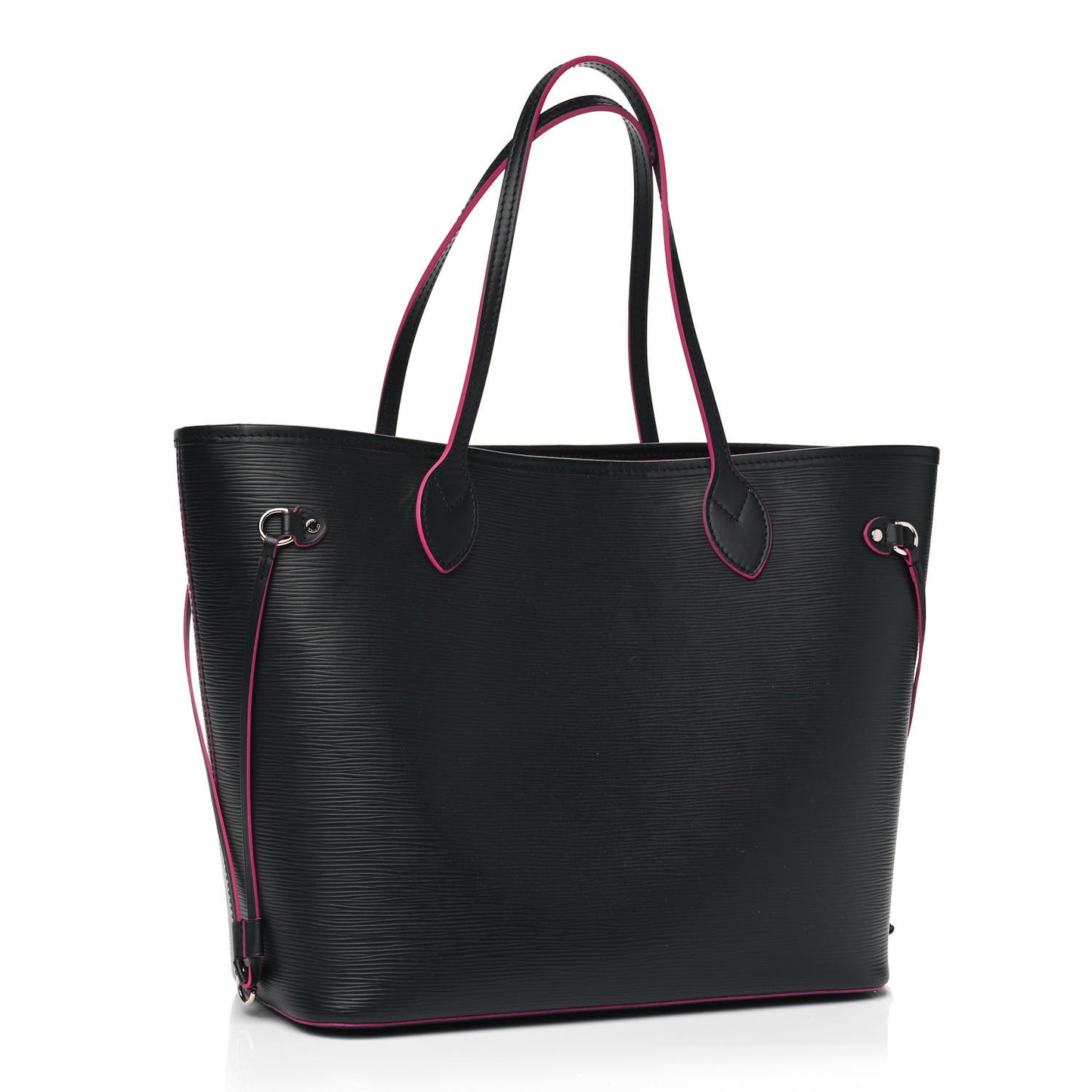 Epi Neverfull MM Black Hot Pink