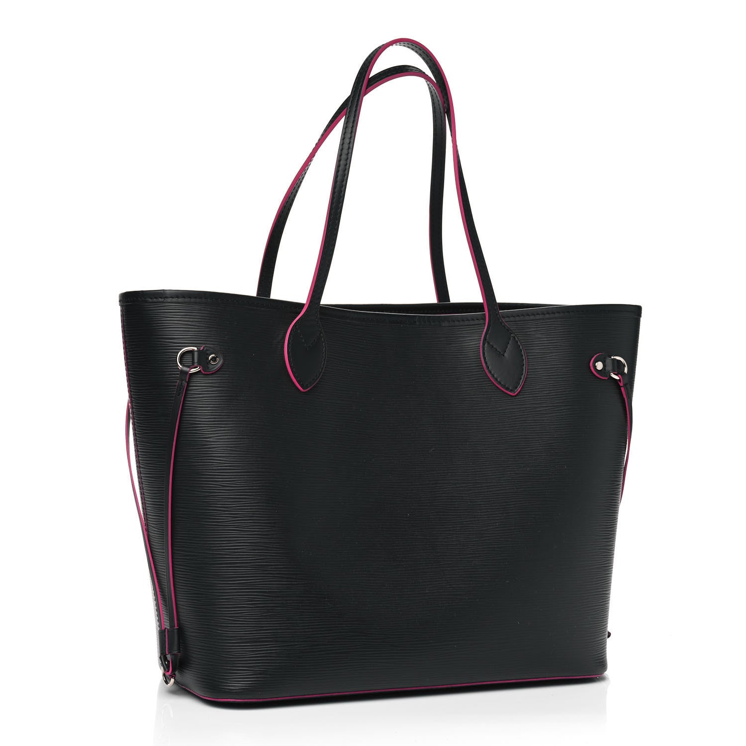 Louis Vuitton Epi Neverfull MM Black Hot Pink 2 of 4