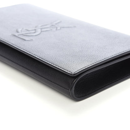 Saint Laurent Calfskin Monogram Large Belle De Jour Clutch Black 9 of 9