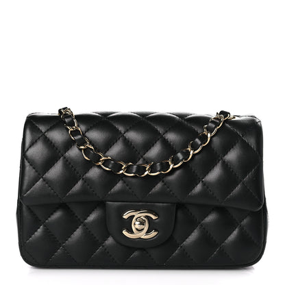 Chanel Lambskin Quilted Mini Rectangular Flap Black 1 of 11