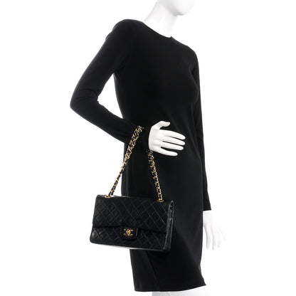 Chanel Lambskin Quilted Medium Double Flap Black 3 of 8