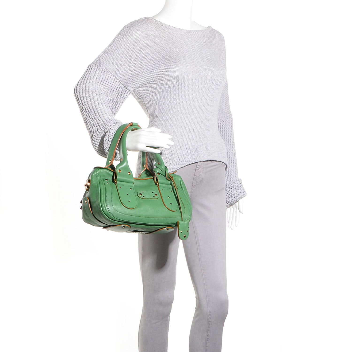 Chloe Calfskin Handbag Green 2 of 8