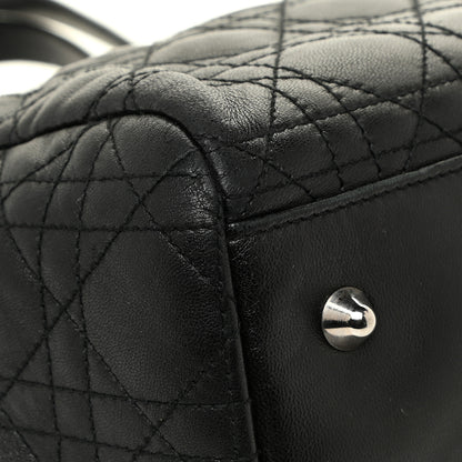 Christian Dior Lambskin Cannage Large Dior Soft Shopping Tote Black 13 of 22