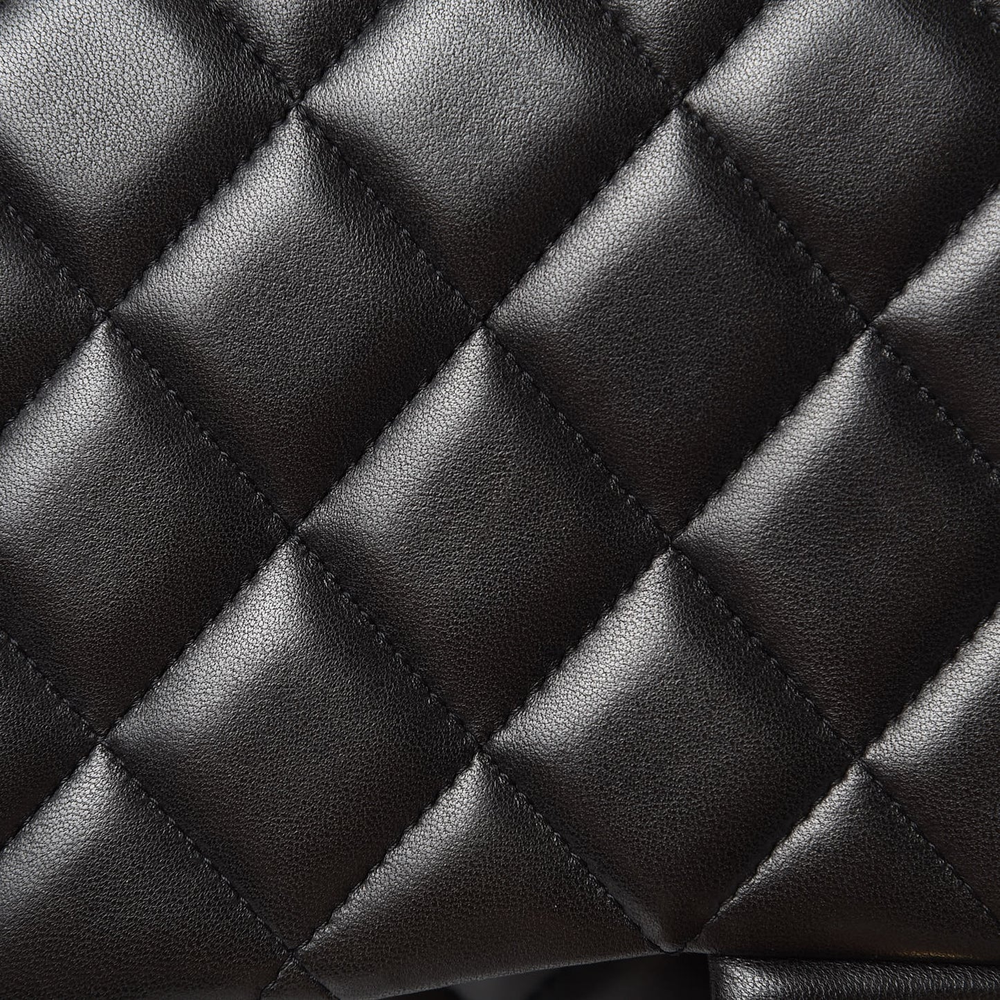 Lambskin Quilted Maxi Double Flap Black