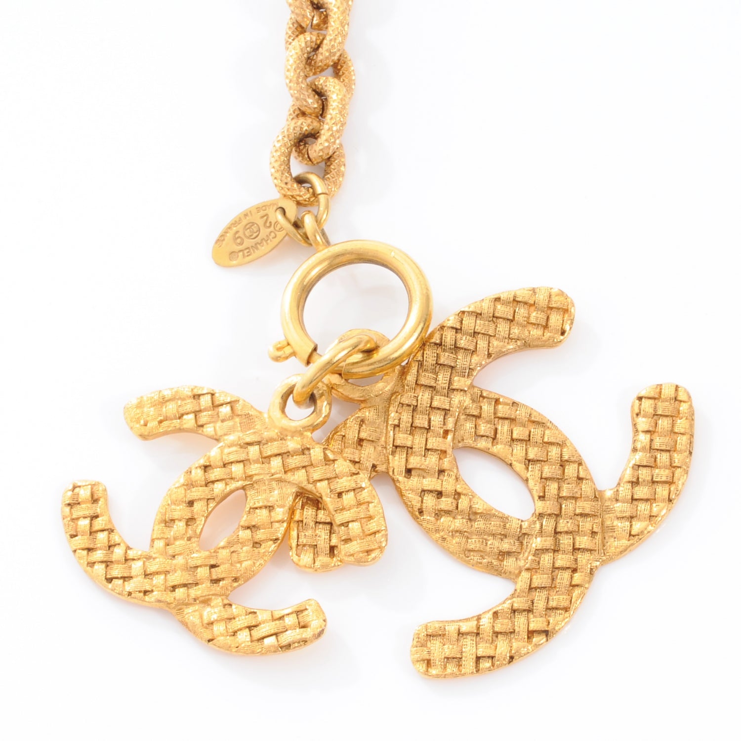 Chanel Double CC Chain Necklace Gold 4 of 5