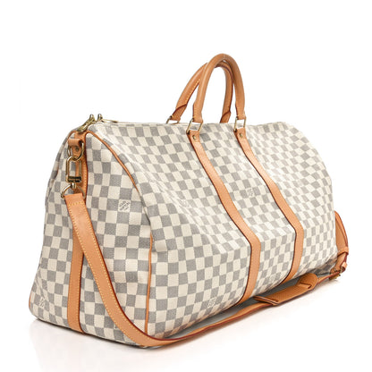 Louis Vuitton Damier Azur Keepall Bandouliere 55 3 of 10