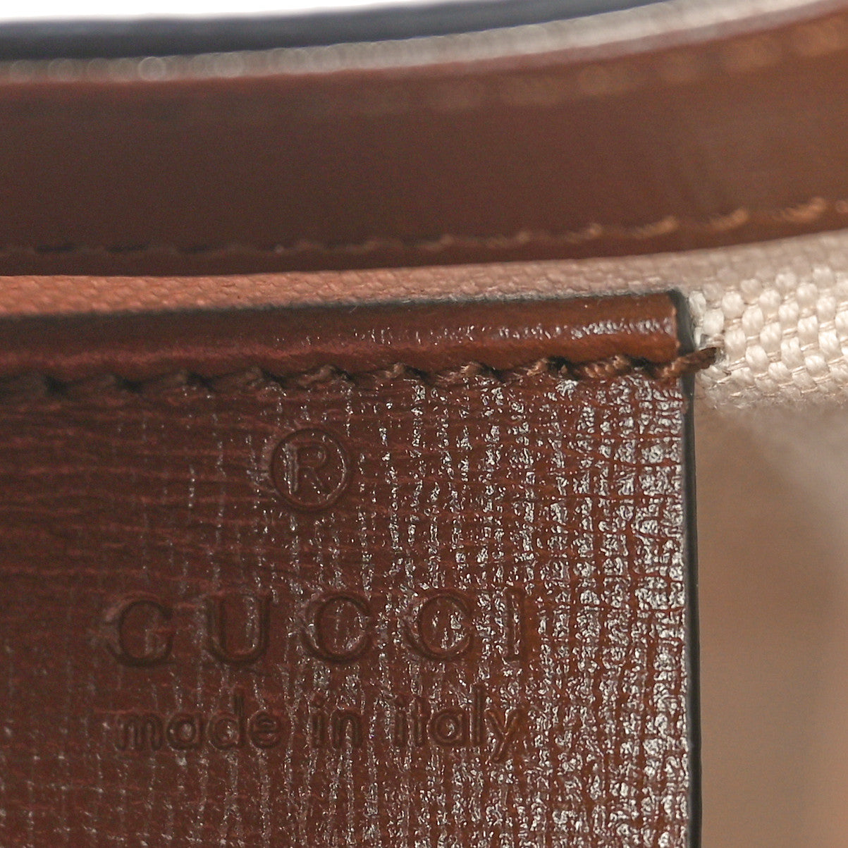 GG Supreme Monogram Azalea Calfskin Mini Horsebit 1955 Foldover Top Handle Bag Beige Ebony Brown Sugar