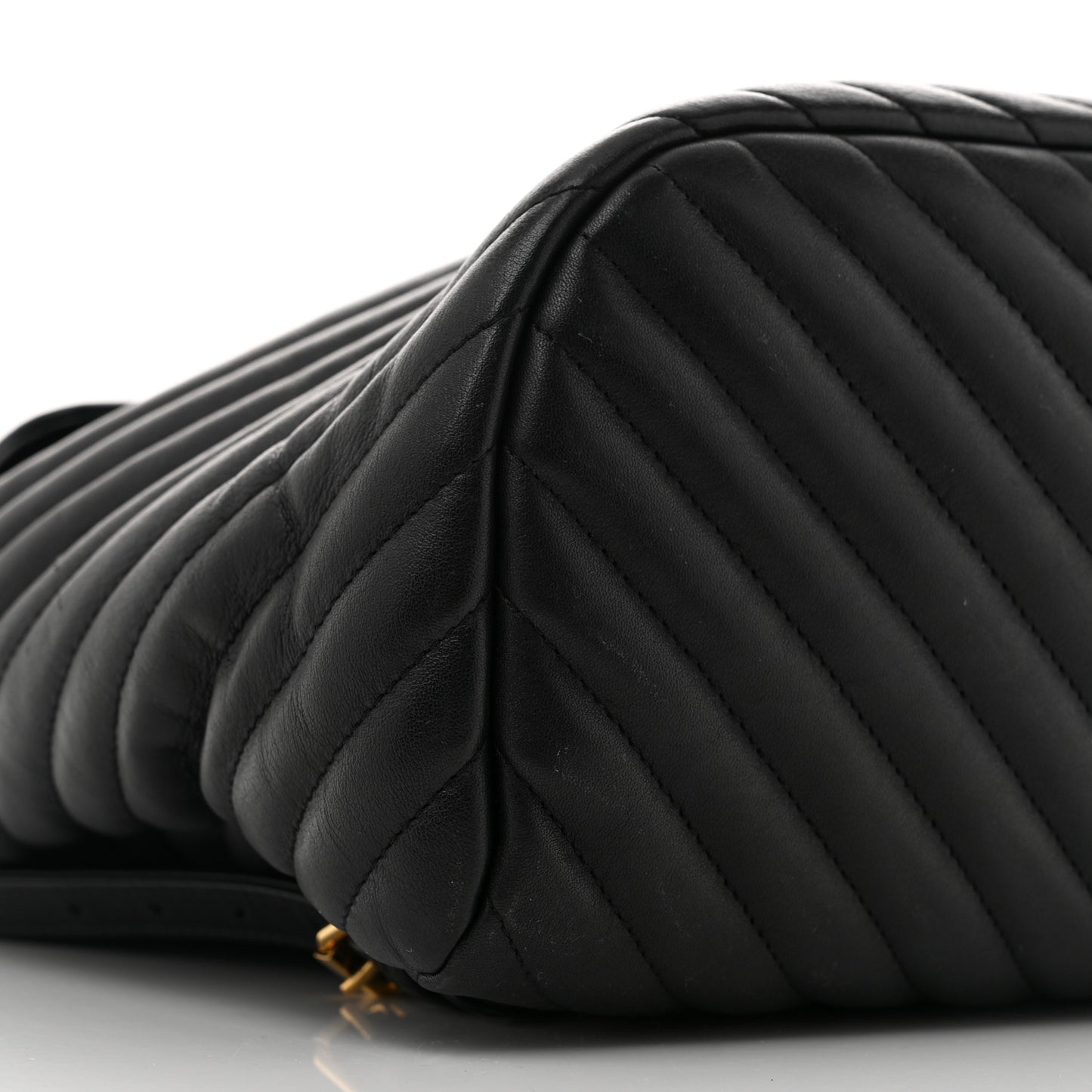 Calfskin Chevron Quilted Large Urban Spirit Backpack Black