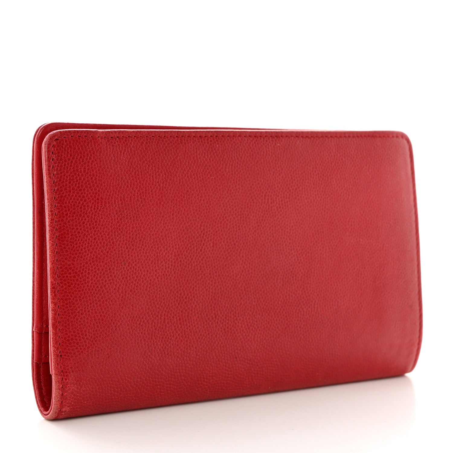 Chanel Caviar Sevruga Yen Wallet Red 4 of 15