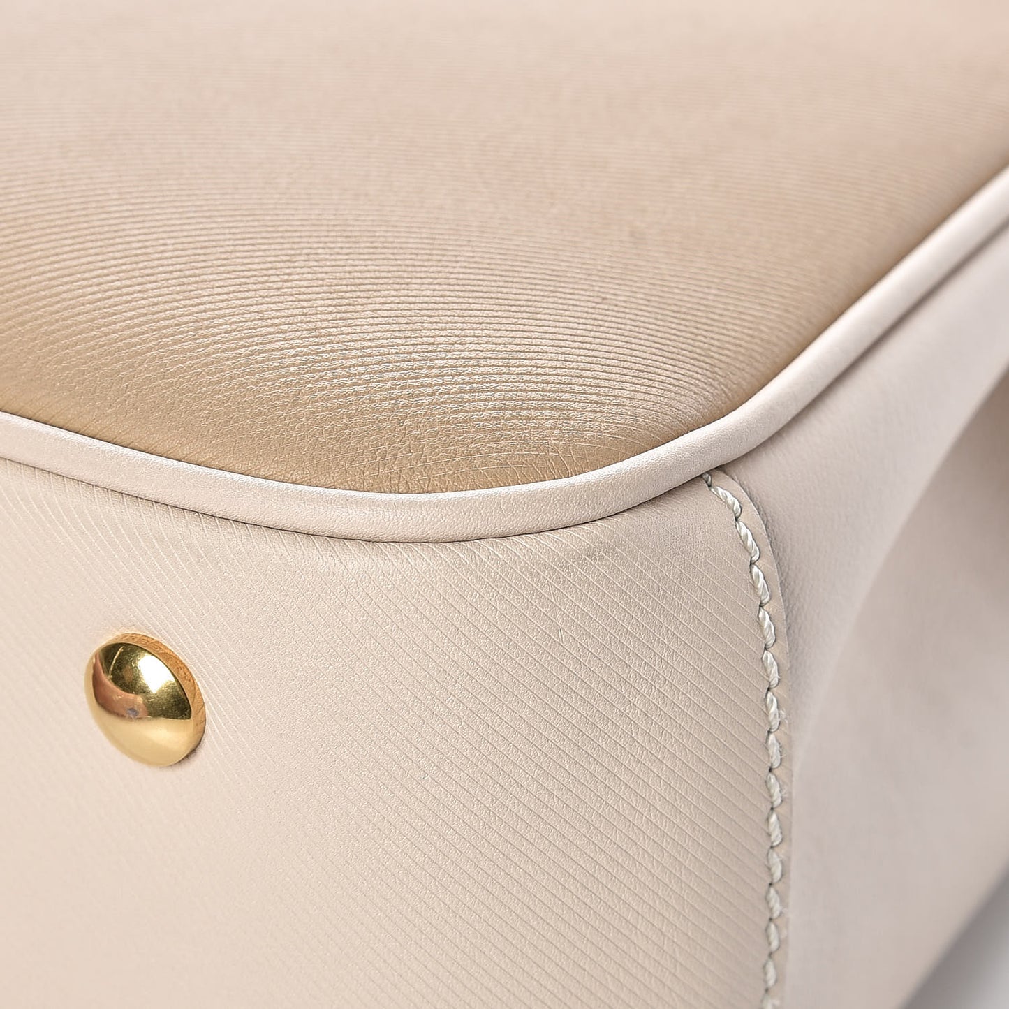 Trench Calfskin Medium DK88 Top Handle Bag Limestone Honey