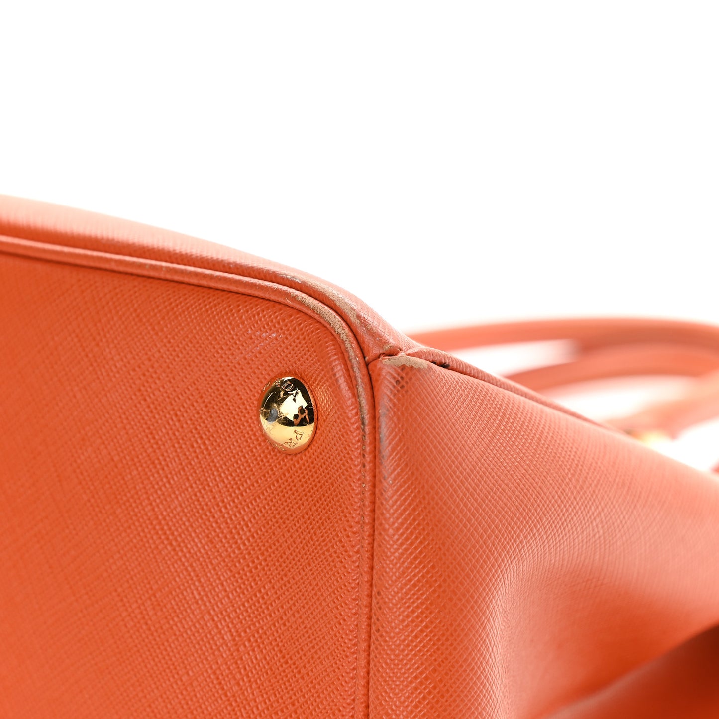Saffiano Large Galleria Double Zip Tote Papaya