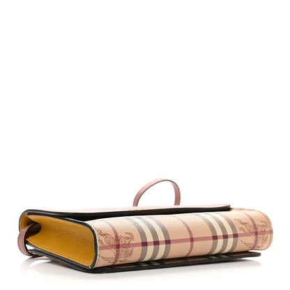 Burberry Derby Calfskin Haymarket Check Small Loxley Crossbody Cinnamon Red Multicolor 4 of 17