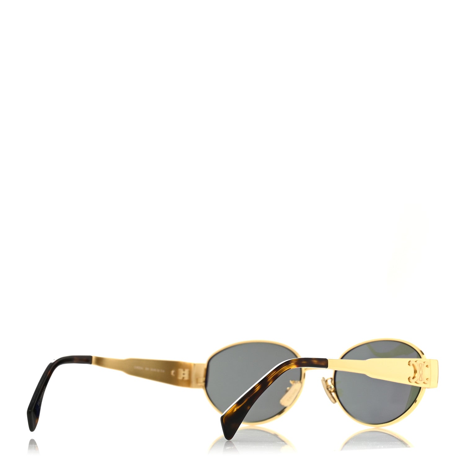 Celine Metal Triomphe 01 Sunglasses CL40235U Gold Green 4 of 7