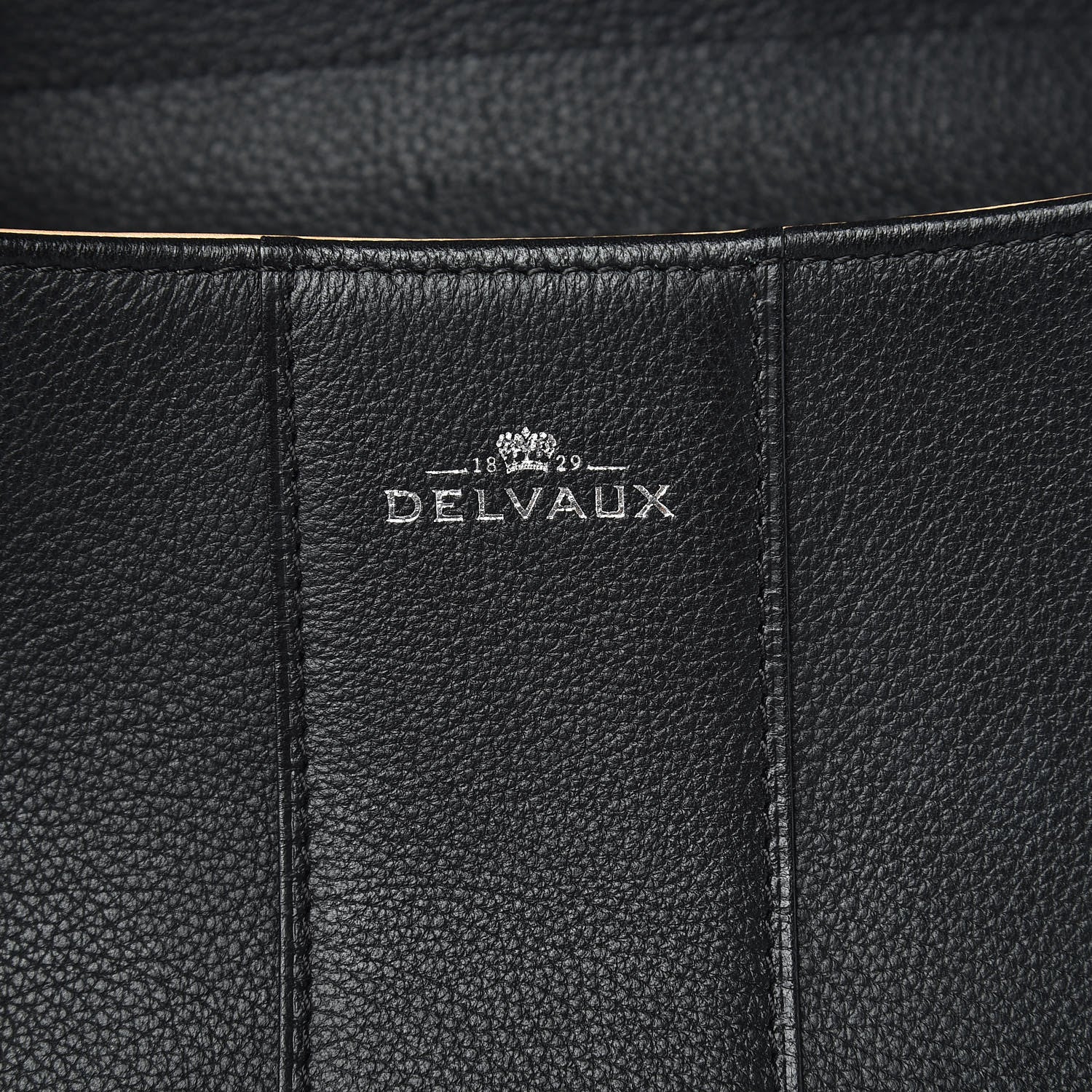 Delvaux Grained Calfskin MM Brillant Satchel Black 8 of 9