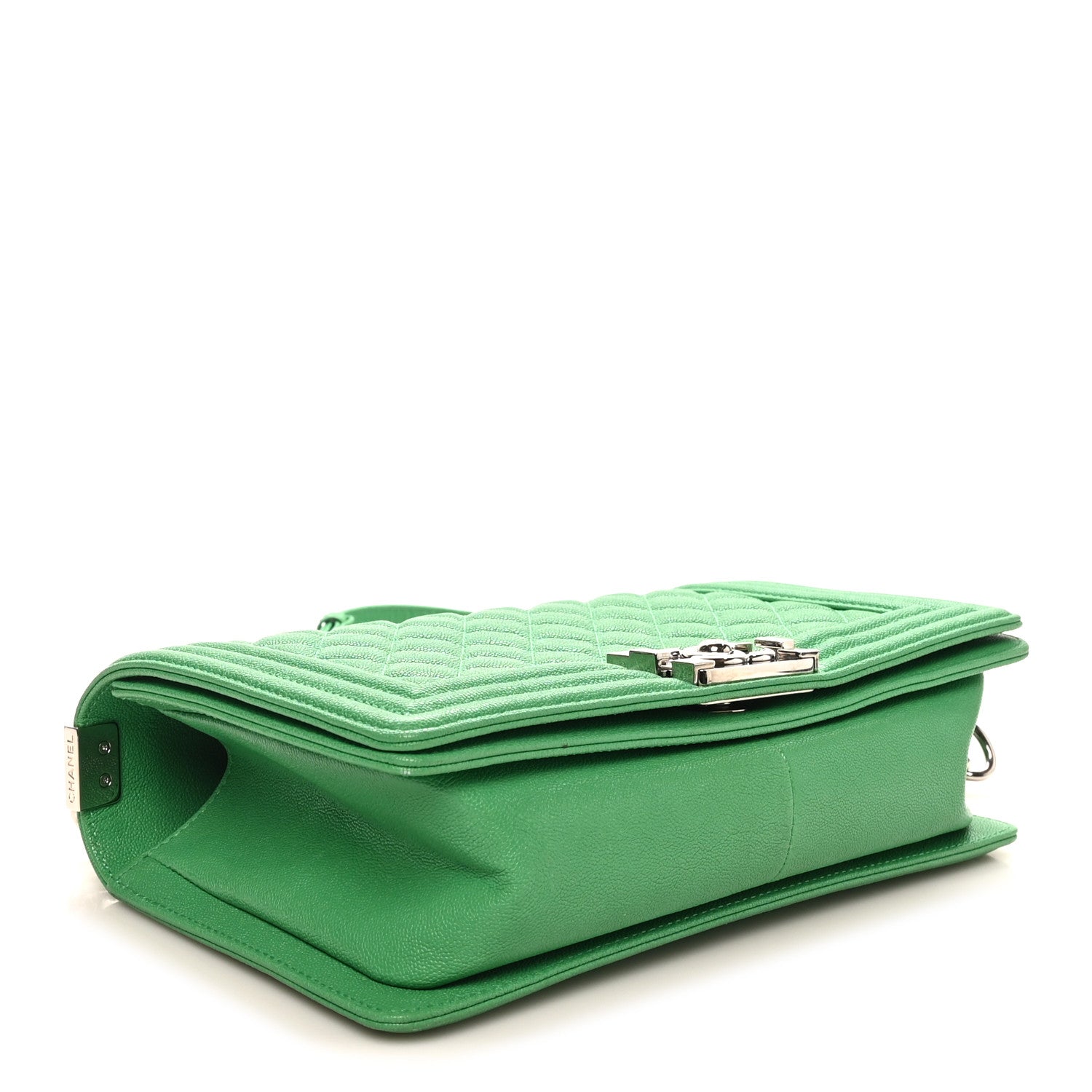 Chanel Caviar Quilted Medium Boy Flap Green 4 of 11