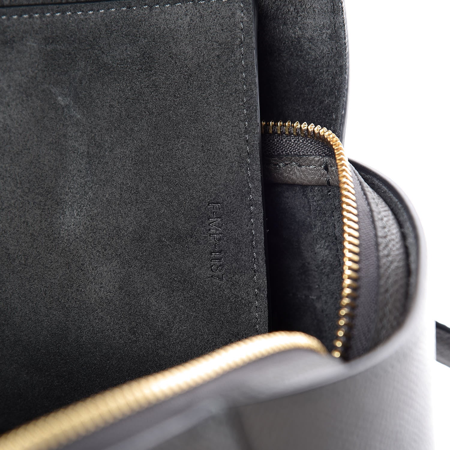 Celine Grained Calfskin Mini Belt Bag Grey 8 of 10