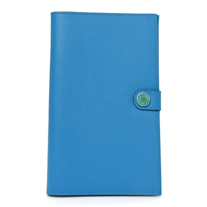 Hermes Evercolor Verso RMS Toutenmain Wallet Bleu Zanzibar Vert Vertigo 1 of 6