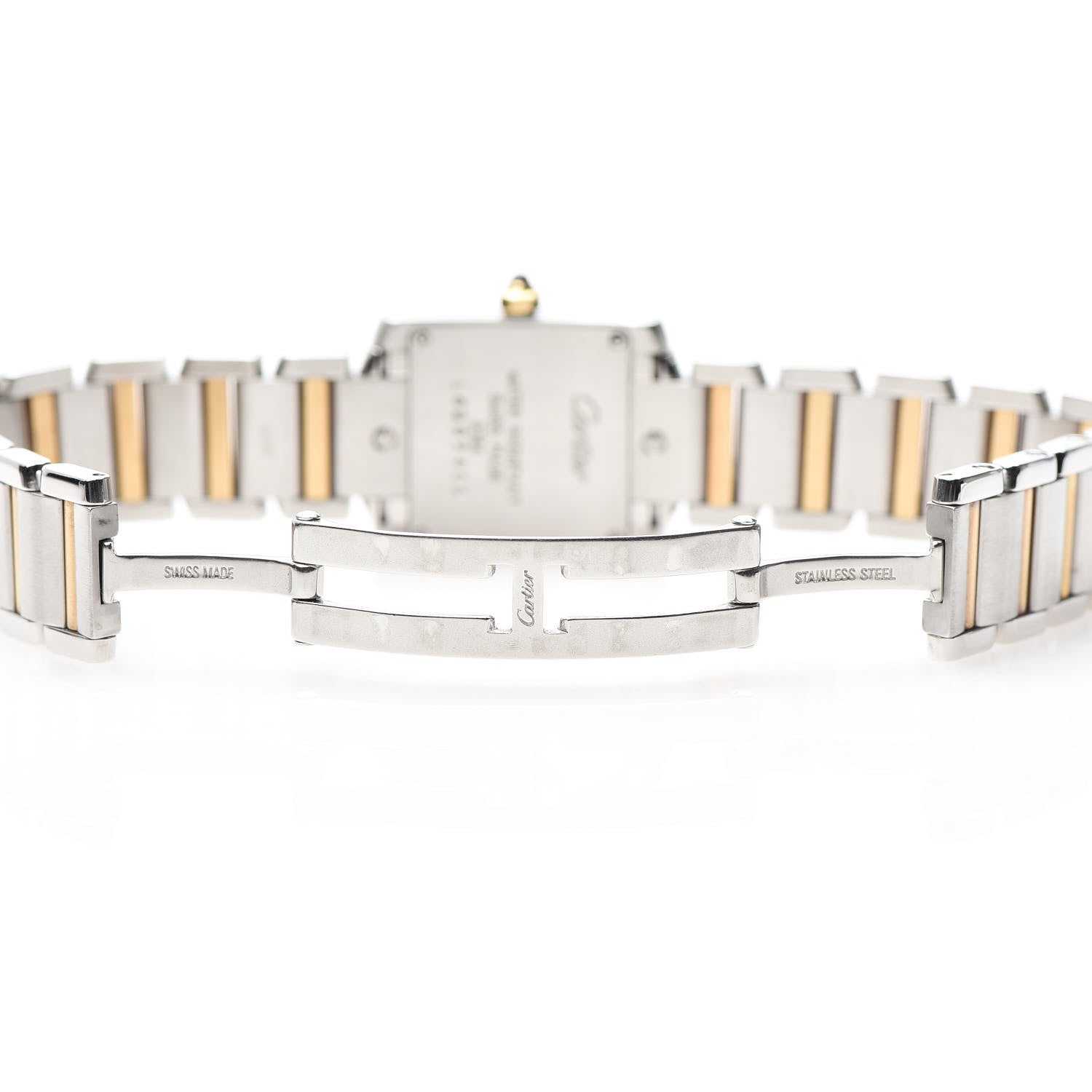 Cartier Stainless Steel 18K Yellow Gold 20mm Tank Francaise Quartz Watch 6 of 10