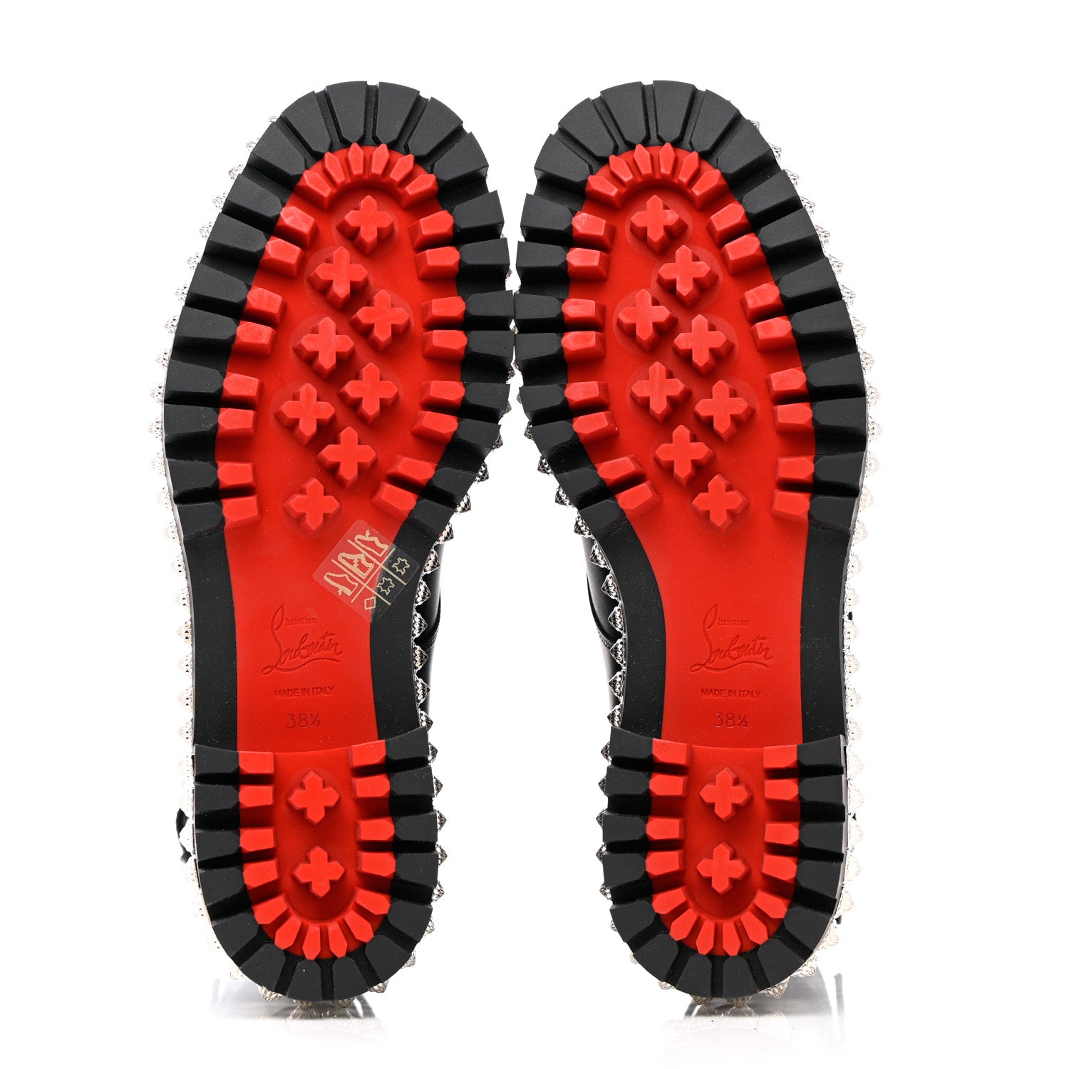 Christian Louboutin Spikes Combat Boots 38.5 Black 7 of 15