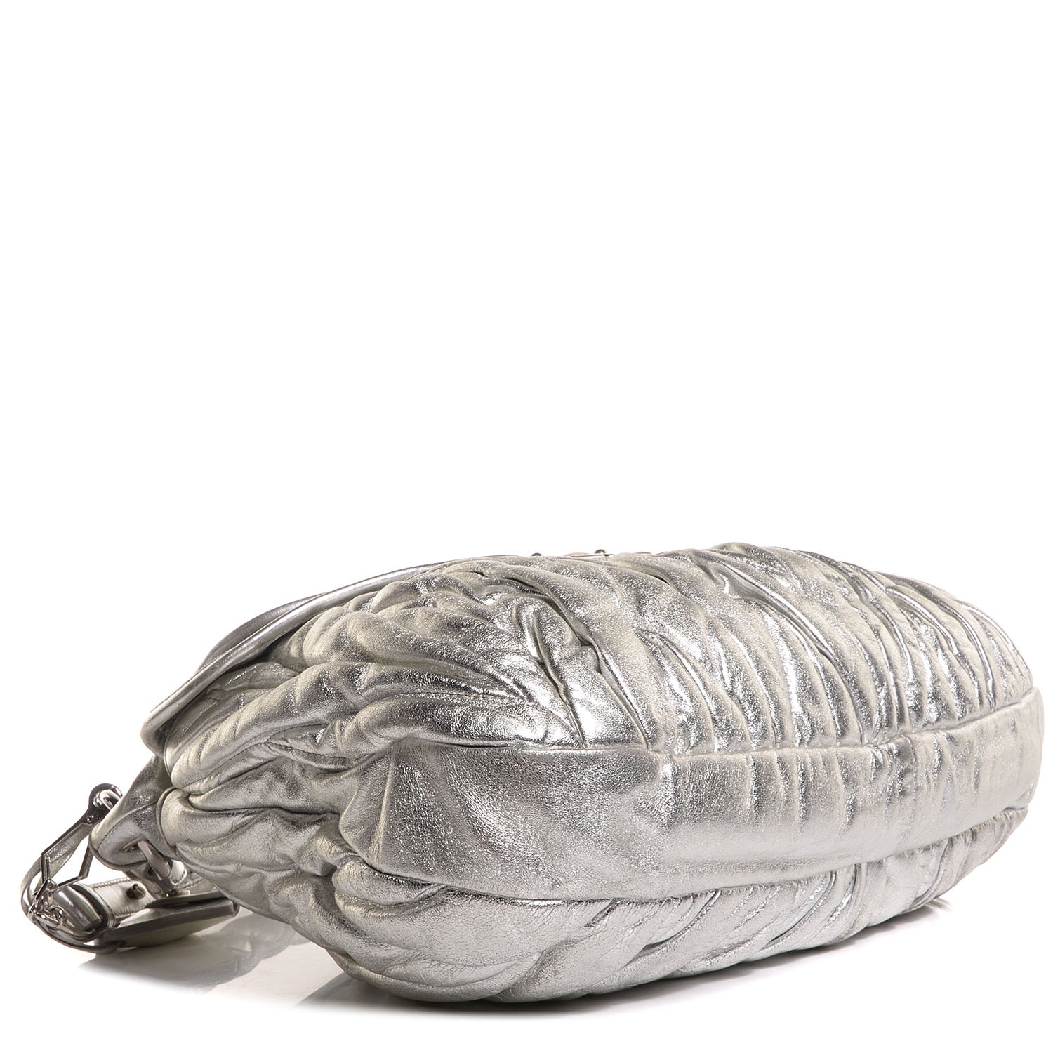Miu Miu Leather Matelasse Coffer Silver 4 of 10