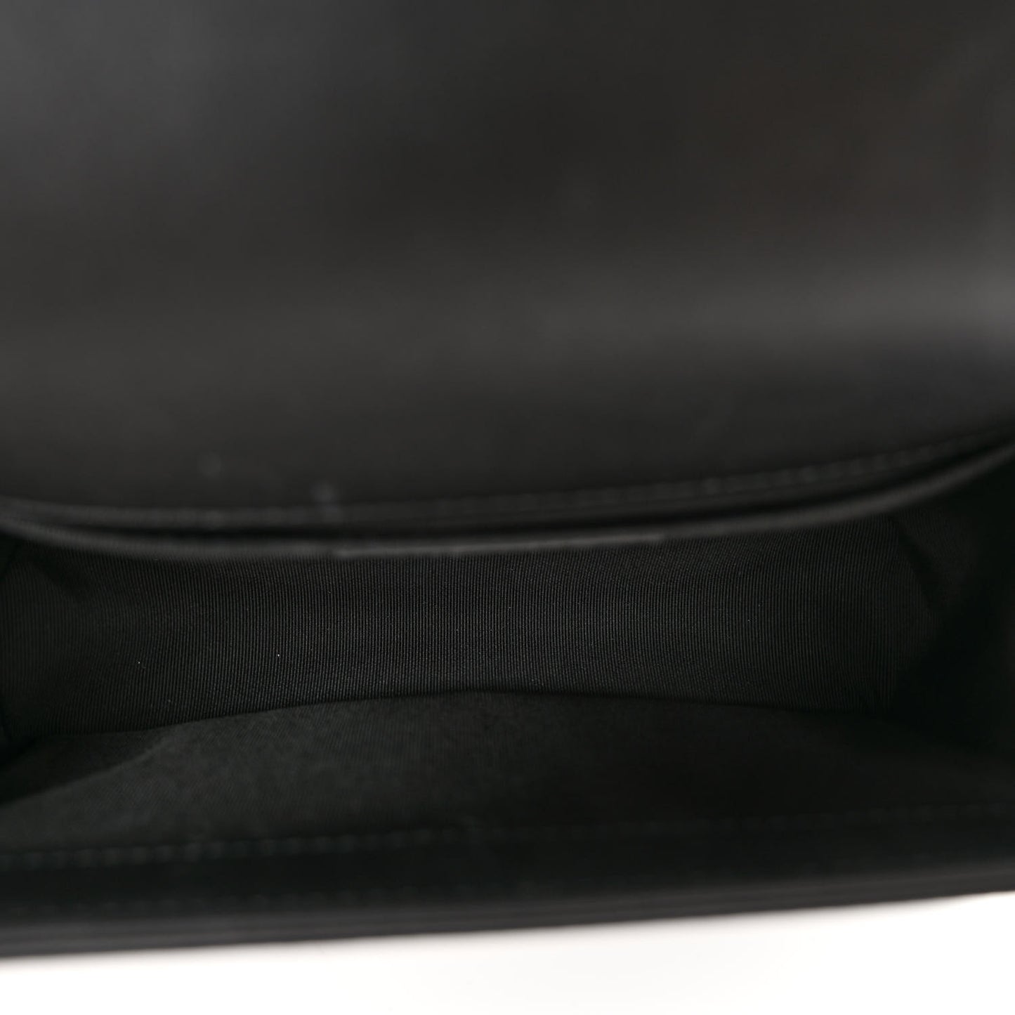 Calfskin Quilted Small Boy Flap Black