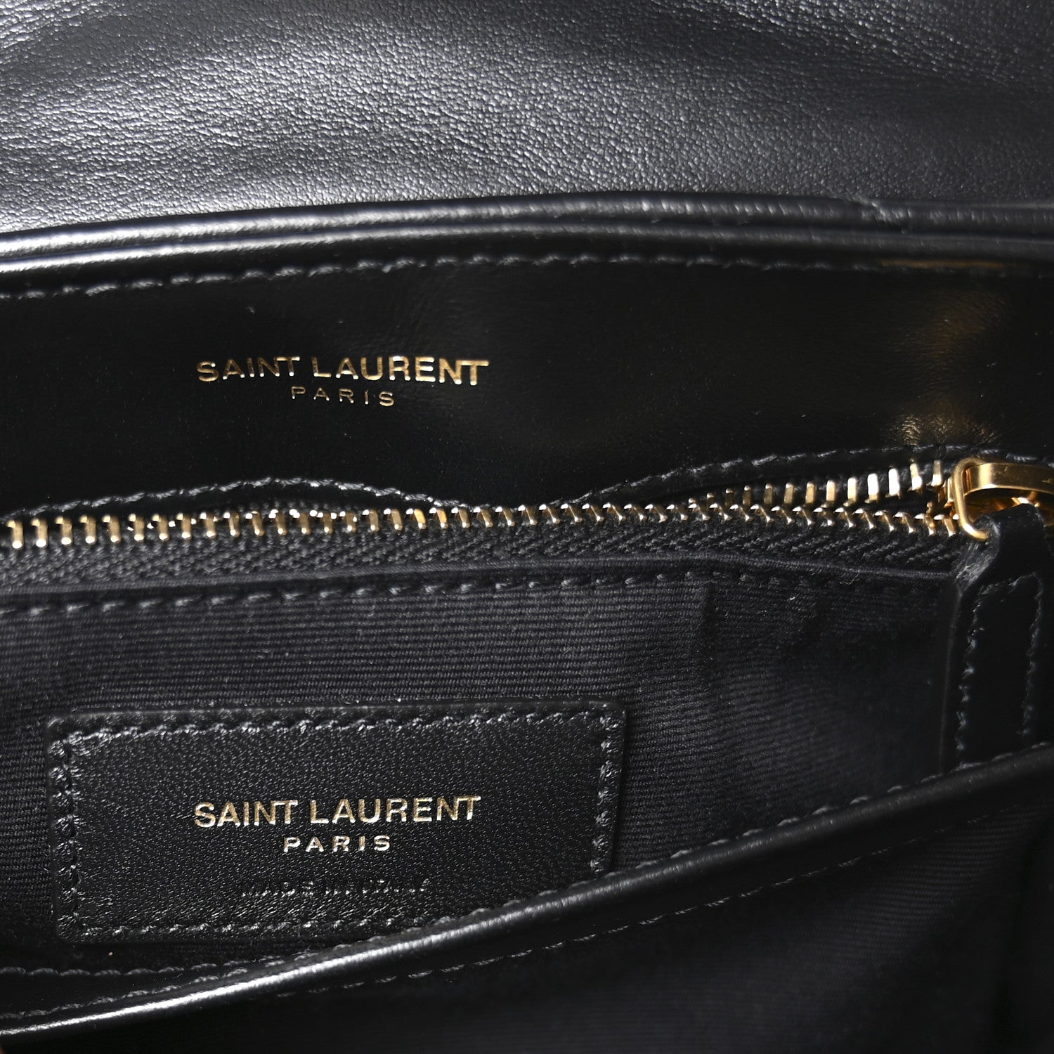 Saint Laurent Calfskin Y Quilted Monogram Toy Loulou Crossbody Bag Black 6 of 11