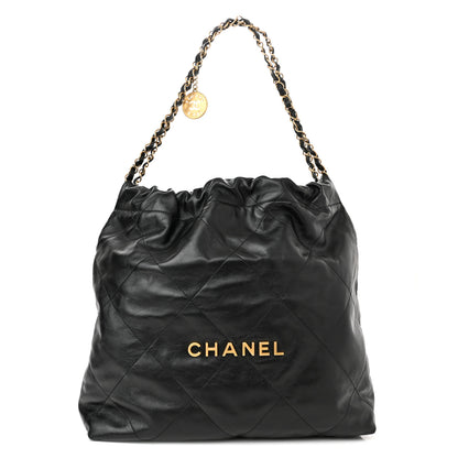 Chanel Shiny Calfskin Quilted Small Chanel 22 Black 2 of 11
