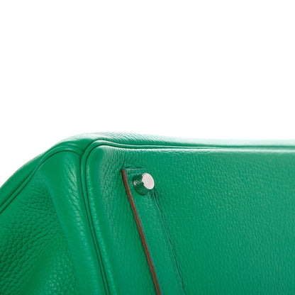 Hermes Taurillon Clemence Birkin 35 Menthe 19 of 36