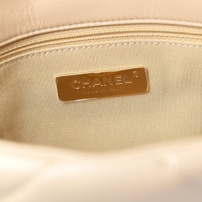 Chanel Goatskin Quilted Medium 19 Flap Beige 5 of 9