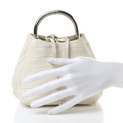 Prada Crocodile Clutch White 2 of 8