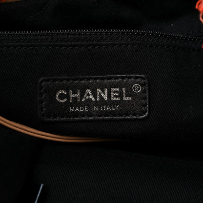 Chanel Tweed Sequins Embroidered Cubano Trip Backpack Orange Coral 6 of 11