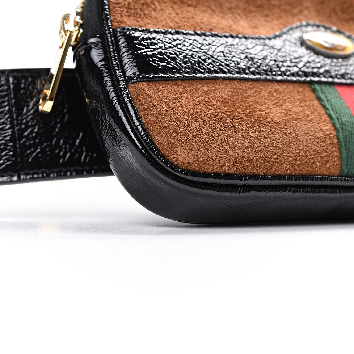 Gucci Suede Patent Ophidia Belted iPhone Case 85 34 Nocciola Black 8 of 11