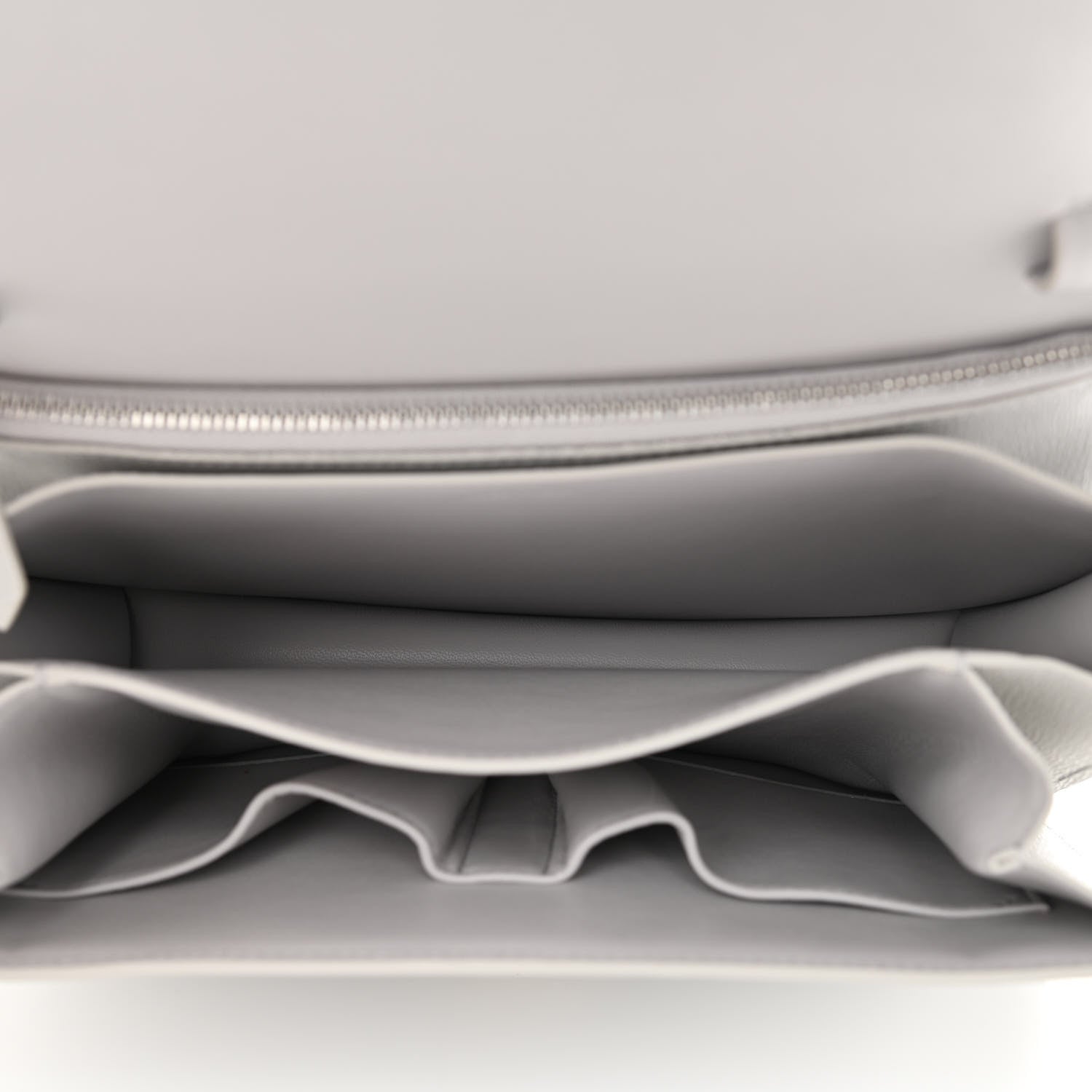 Celine Liege Calfskin Medium Classic Box Flap Bag Pale Grey 5 of 9